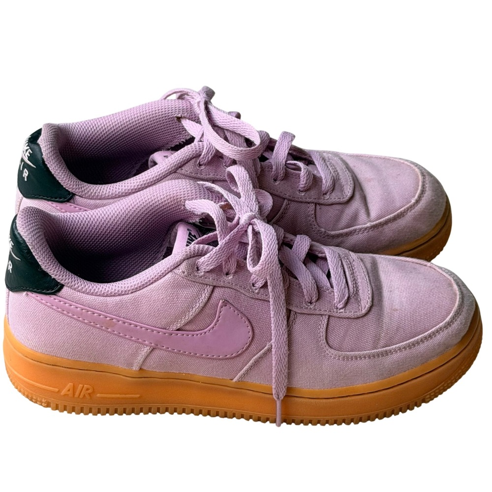 Nike Air Force 1 Low Pink Canvas Orange Gum Sole AR0735-600 Mens 6.5Y Womens 8